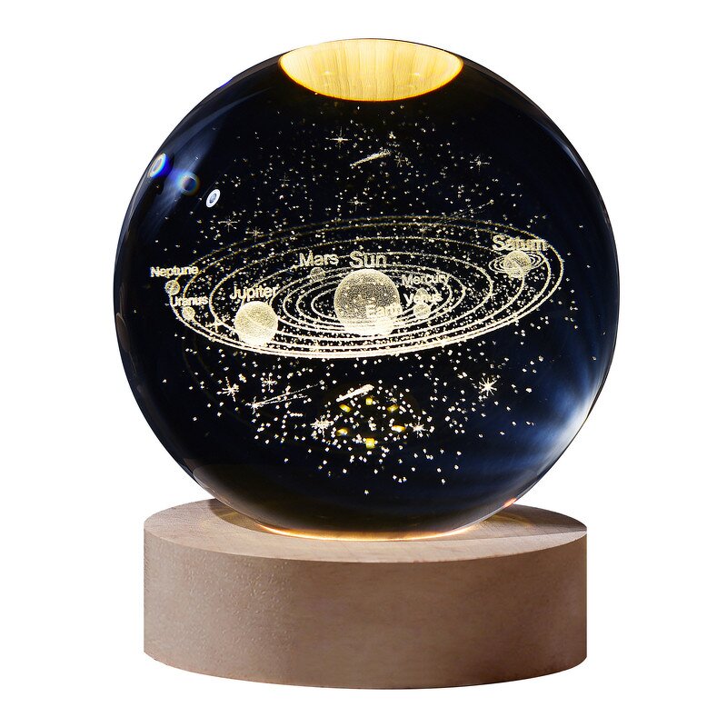 Crystal Ball Factory - OEM Wholesale 3D Laser Engraving Solar System