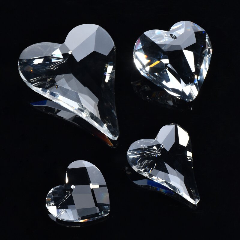 Crystal Beads Supplier - OEM Wholesale K9 Heart Shape Glass Prisms