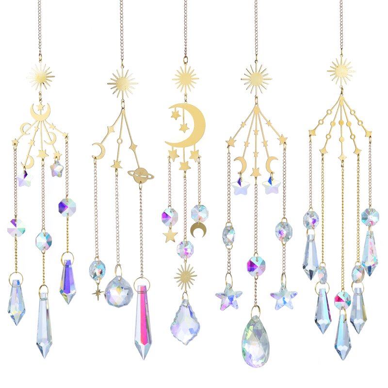 Wind Chimes Factory - OEM Wholesale Hanging Crystal Moon Stars