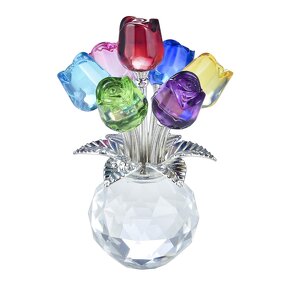 Crystal Rose Factory - OEM Wholesale K9 Glass Flower Figurine