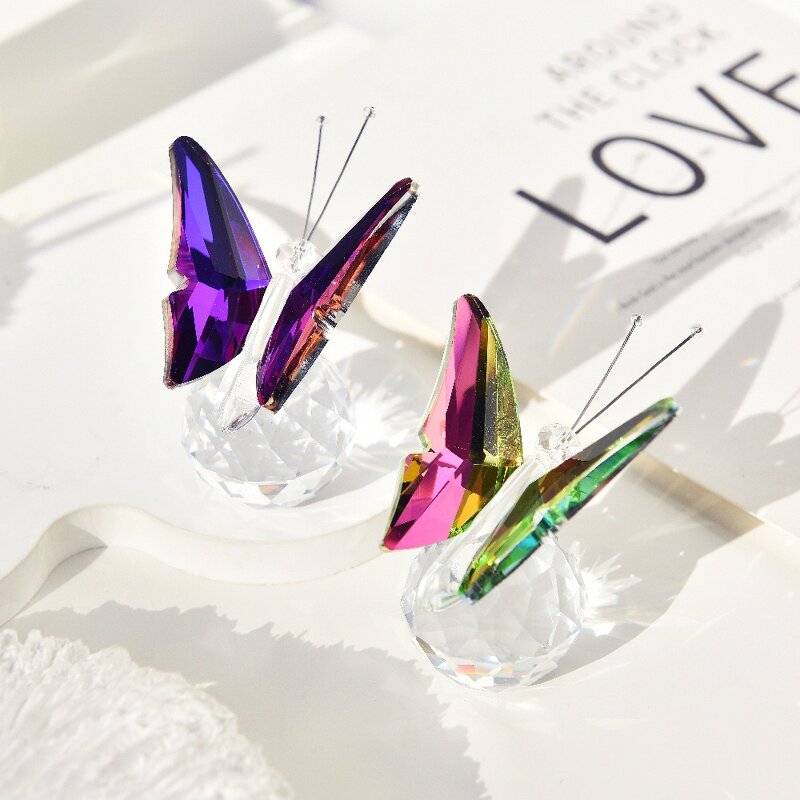 Crystal Figurine Manufacturer - OEM Personalized Butterfly with Ball