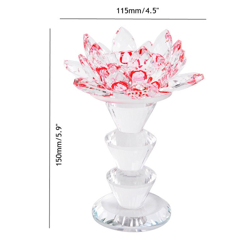 Crystal Candle Stand Manufacturer - OEM Wholesale K9 Glass Lotus Holder