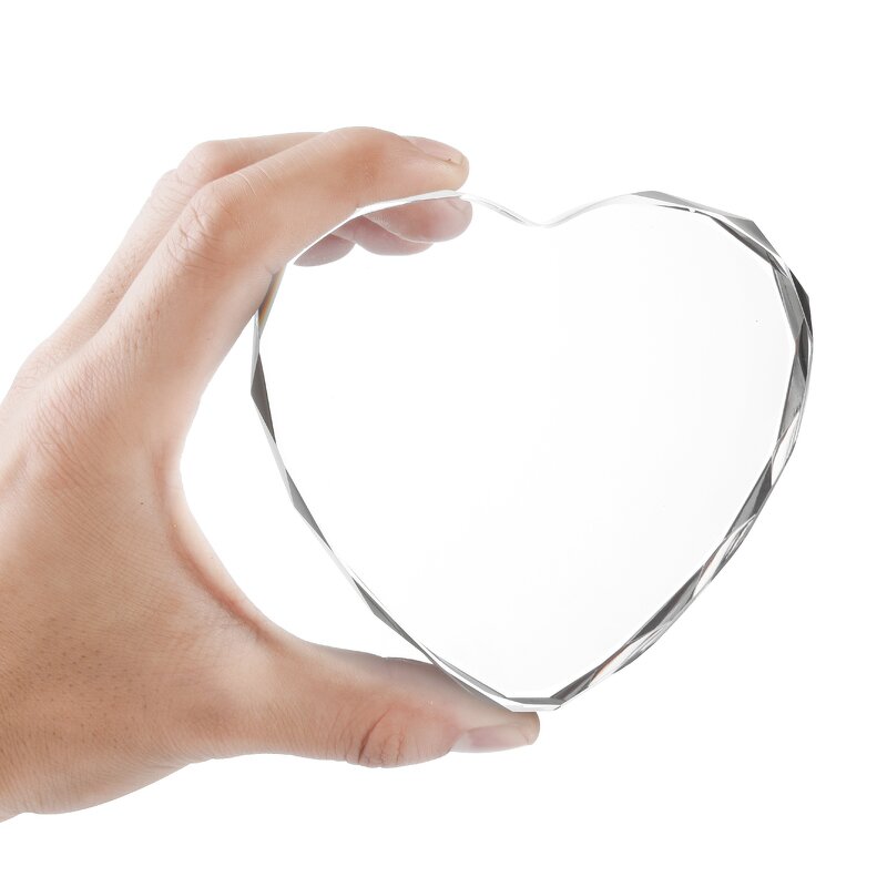 Crystal Blank Factory - OEM Custom K9 Glass Heart for 3d Engraving