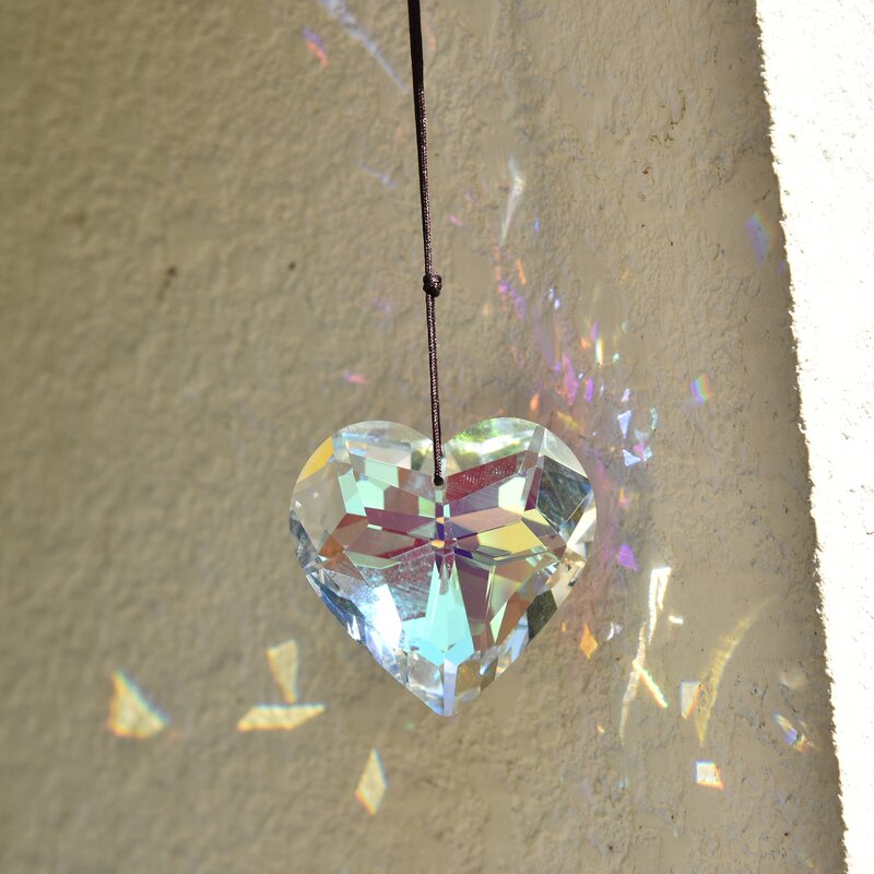 Crystal Heart Supplier - OEM Wholesale Colorful K9 Glass Love Prism