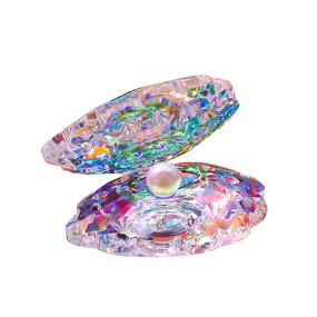 Crystal Pearl Clam Manufacturer - OEM Colorful AB Glass Seashell Figurine