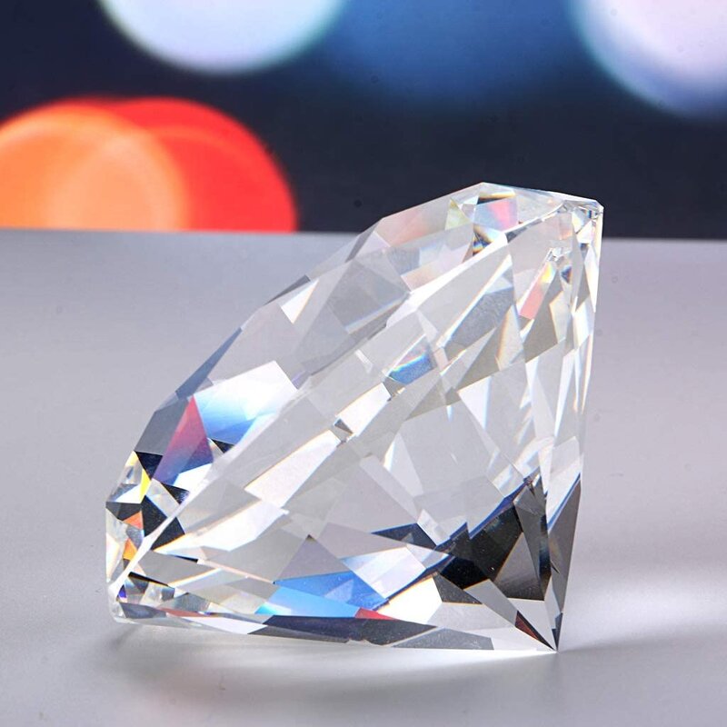 Crystal Diamond Supplier - OEM 80mm Clear Glass Paperweight Christmas
