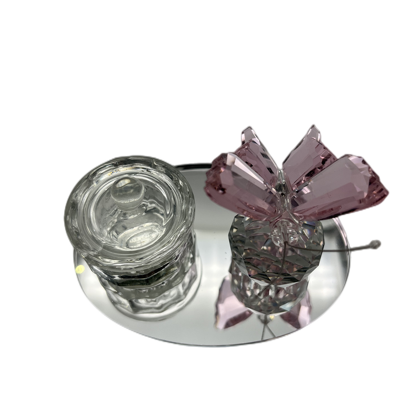 Crystal Nail Polish Cup Manufacturer - OEM 2022 New Design Butterfly Glass