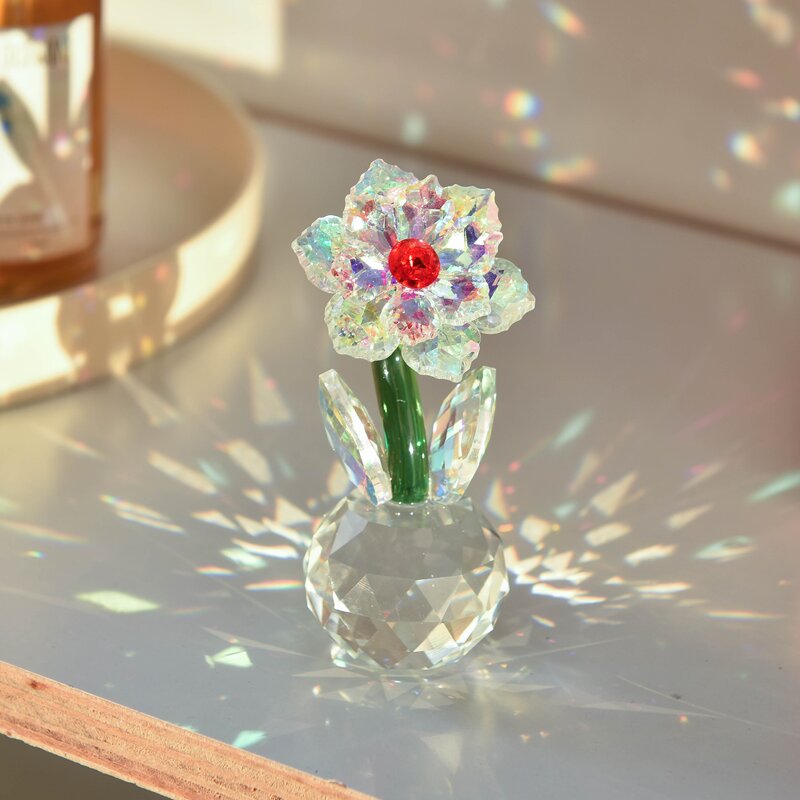Crystal Sunflower Factory - OEM AB Color Table Flower Ornament