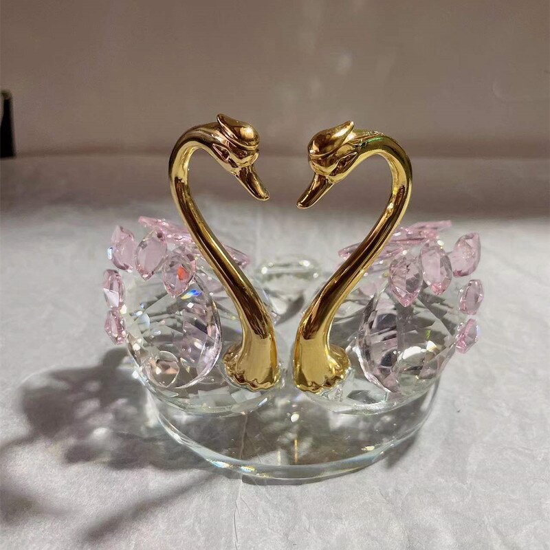 Crystal Swan Figurine Supplier - OEM Custom Various Series Glass Paperweight