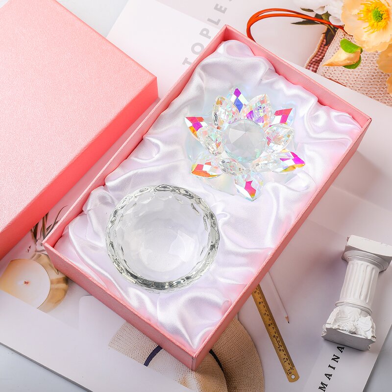 Crystal Jewelry Box Factory - OEM Luxury Clear Glass Lotus Flower Mold