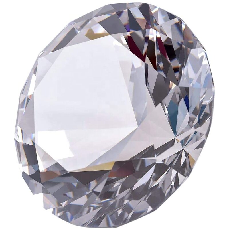 Crystal Diamond Supplier - OEM 80mm Clear Glass Paperweight Christmas