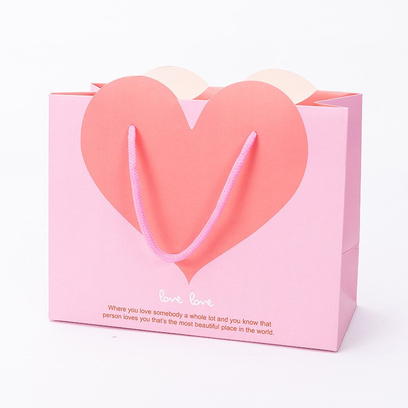 Gift Bag Supplier - OEM Stock 2023 New Craft Paper Heart Love