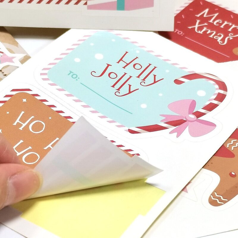 Christmas Stickers Factory - OEM 9x12.5cm 25sheet/bag Cartoon Gift