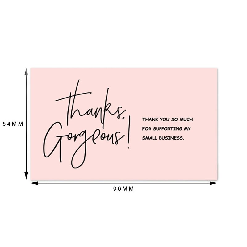 Thank You Card Supplier - OEM Stock Wholesale 9x5cm Small Business