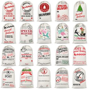 Christmas Sack Supplier - OEM 2025 Large Cheap Decorative Candy Bag
