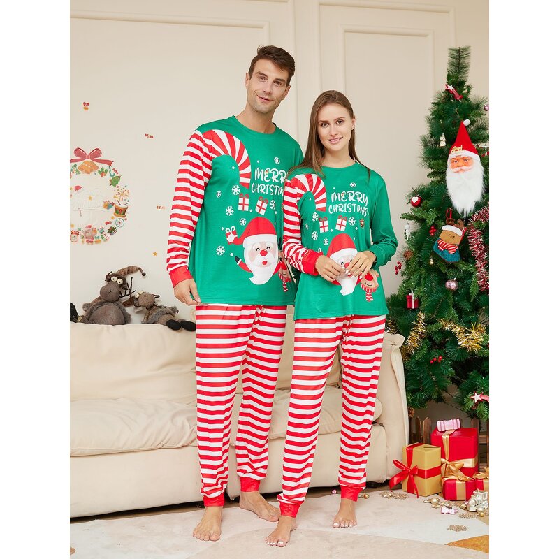 Christmas Pajamas Supplier - OEM 2024 Kids Baby Matching Long 2 Piece