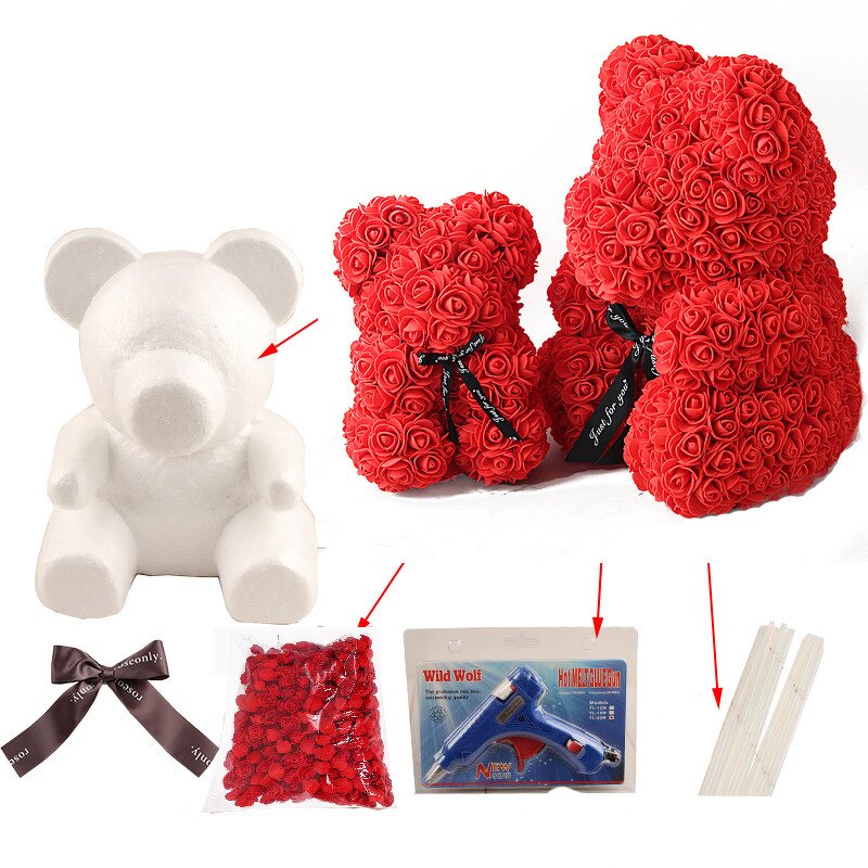 Artificial Rose Supplier - OEM 3.5cm 500PCS PE Foam Teddy Bear