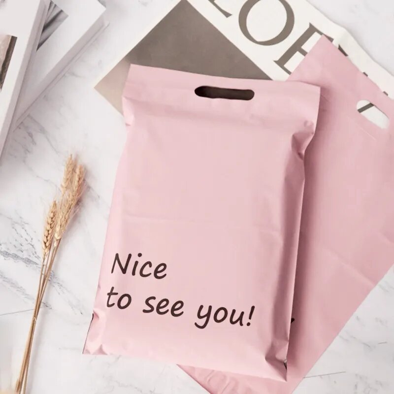 Poly Mailer Supplier - OEM Nice to See You 10 X13 Inch pink