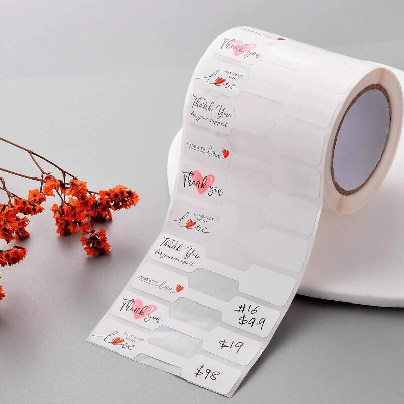 Jewelry Sticker Manufacturer - OEM 1.2x6cm 500 Pieces/roll Price Tag