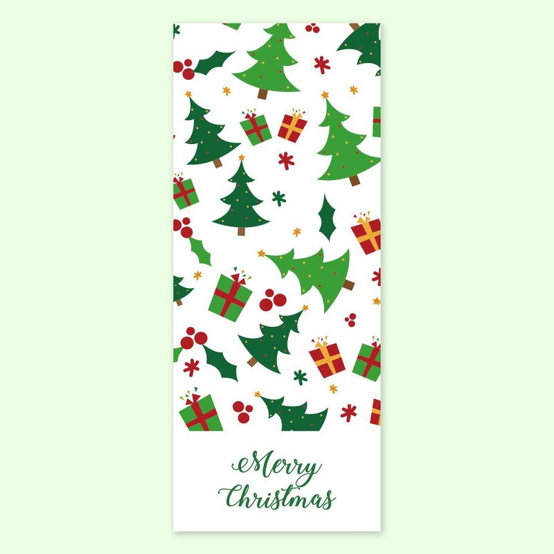 Packaging Label Supplier - OEM 50pcs Bag 6x15cm Christmas Stickers