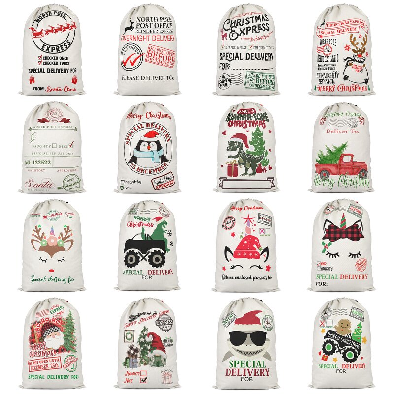 Christmas Sack Supplier - OEM 2025 Large Cheap Decorative Candy Bag