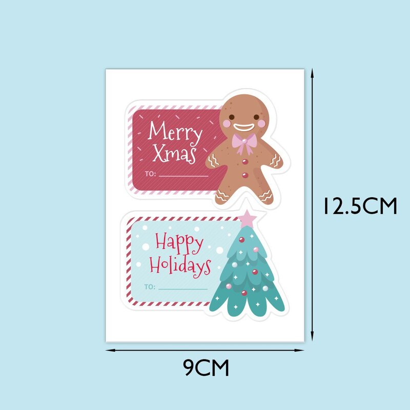 Christmas Stickers Factory - OEM 9x12.5cm 25sheet/bag Cartoon Gift