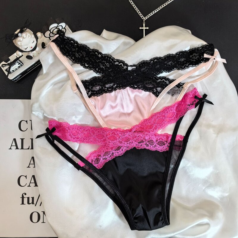 Thong Supplier - OEM High Quality Women Satin T-Back Lace