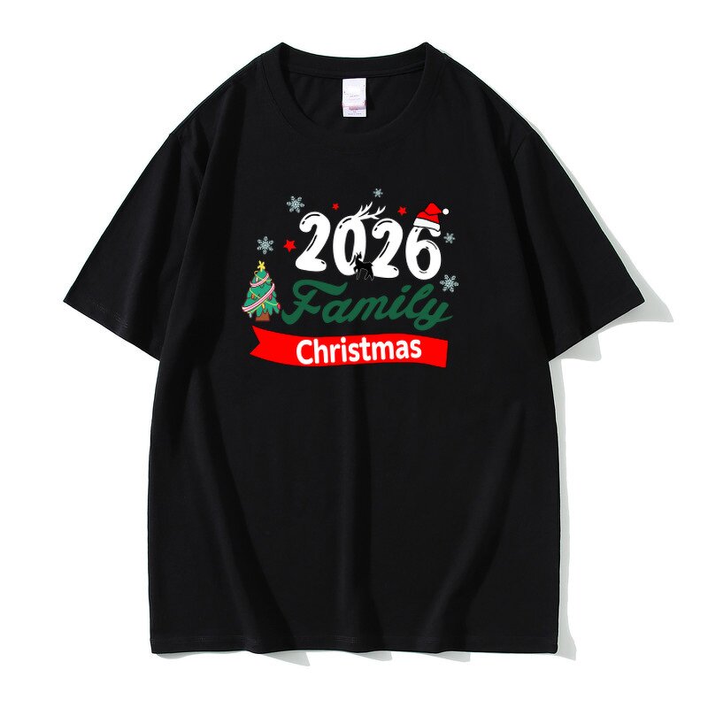 Family T-Shirt Supplier - OEM Hello 2026 Matching Happy New Year
