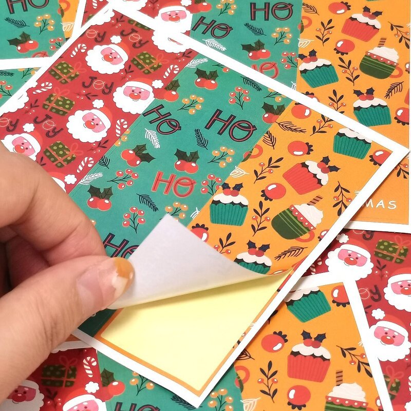 Christmas Stickers Manufacturer - OEM In Bulk 30pcs/bag 3x9cm Gift