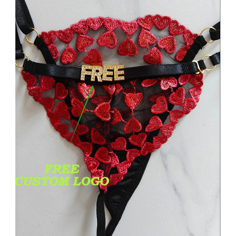 Valentine Underwear Manufacturer - OEM High Quality Free Custom Rhinestone