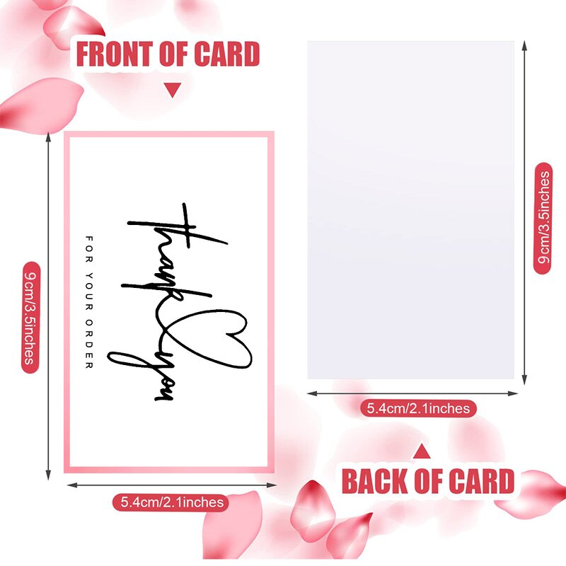 Thank You Card Supplier - OEM High Quality 50pcs/bag Luxury Custom