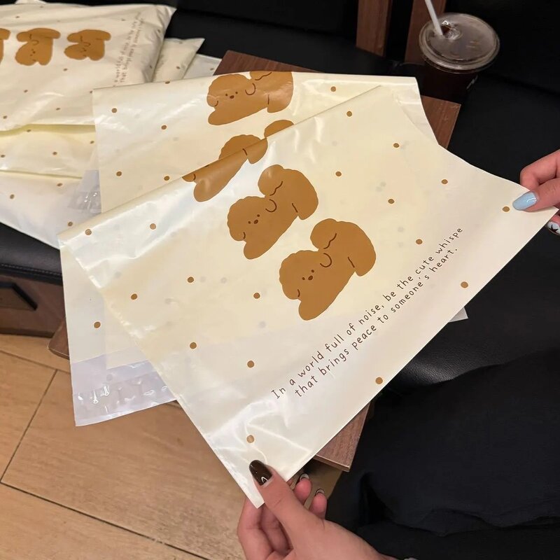 Poly Mailers Supplier - OEM Brown Cute Dog Courier Shipping Bag