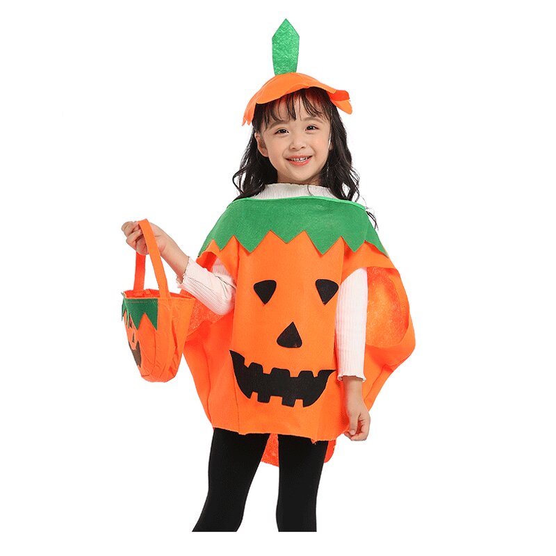 Halloween Accessories Supplier - OEM Capes Hats Set Kids Pumpkin