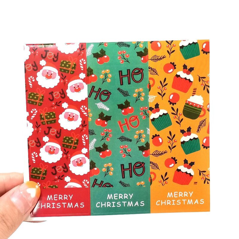 Christmas Stickers Manufacturer - OEM In Bulk 30pcs/bag 3x9cm Gift