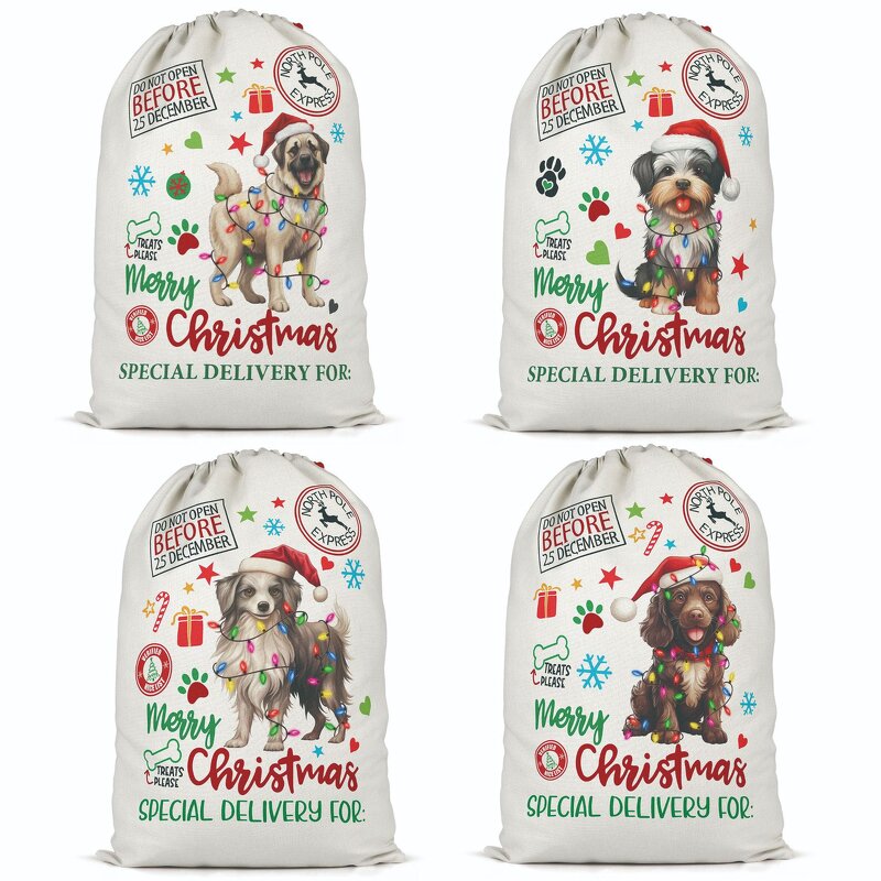 Christmas Sack Supplier - OEM 2025 Large Cheap Decorative Candy Bag