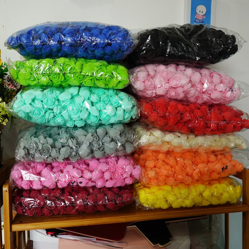 Artificial Rose Supplier - OEM 3.5cm 500PCS PE Foam Teddy Bear