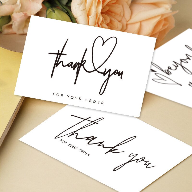 Thank You Card Supplier - OEM High Quality 50pcs/bag Luxury Custom