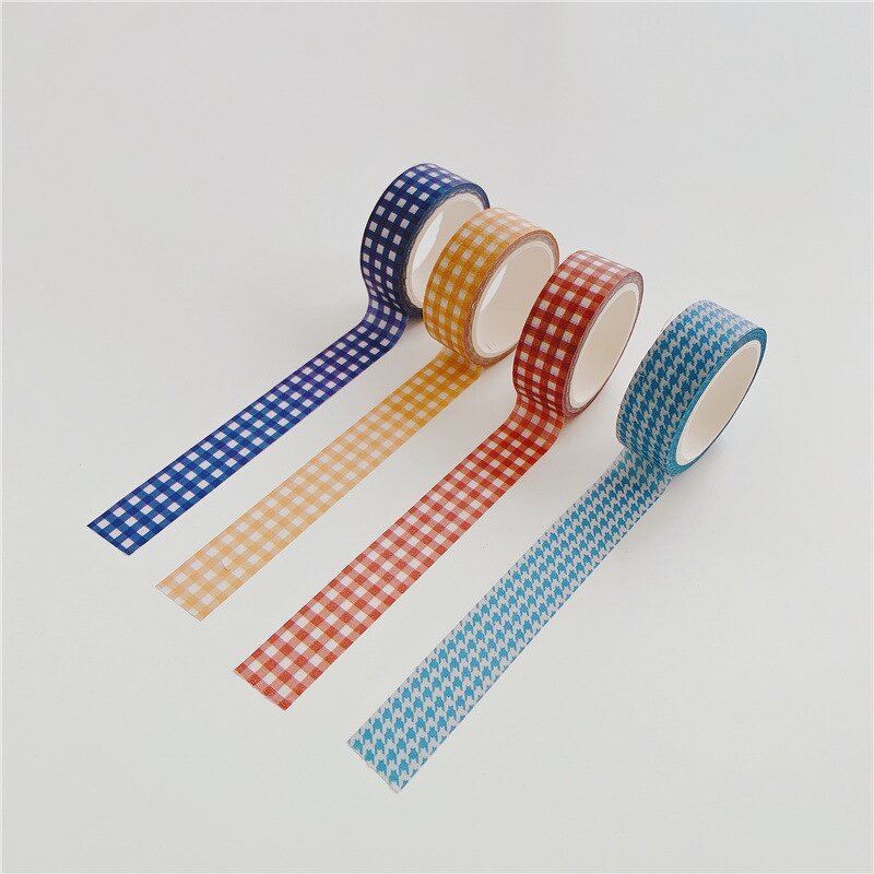 Washi Tape Factory - OEM Kpop Black White Plaid Vintage Decorative