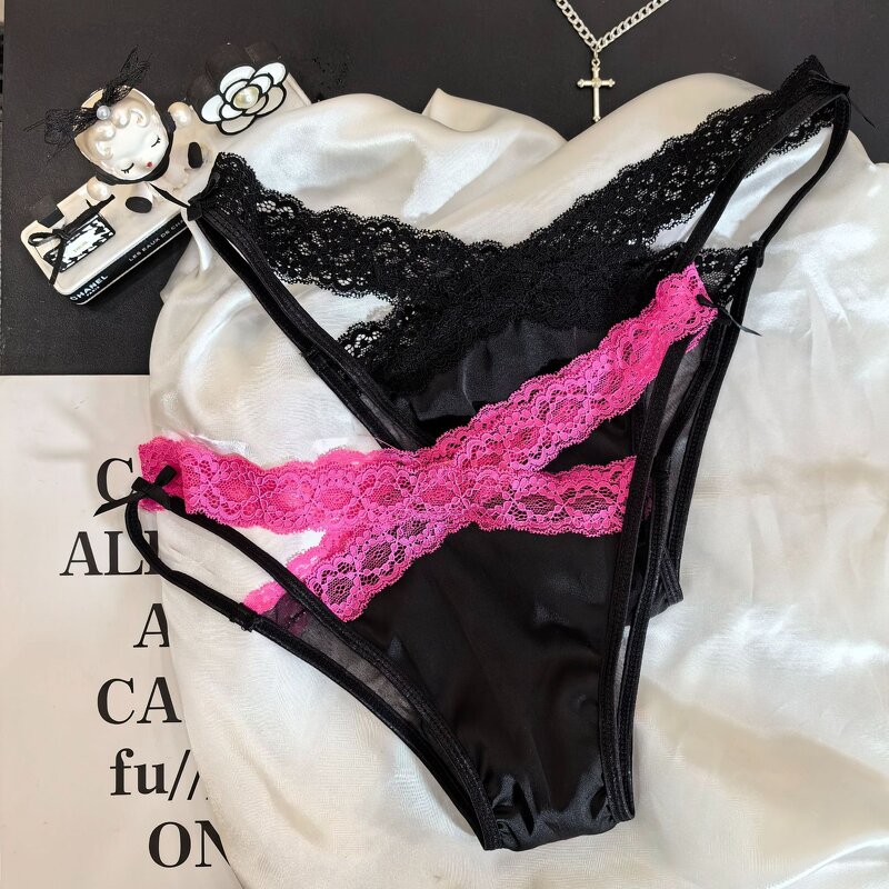 Thong Supplier - OEM High Quality Women Satin T-Back Lace