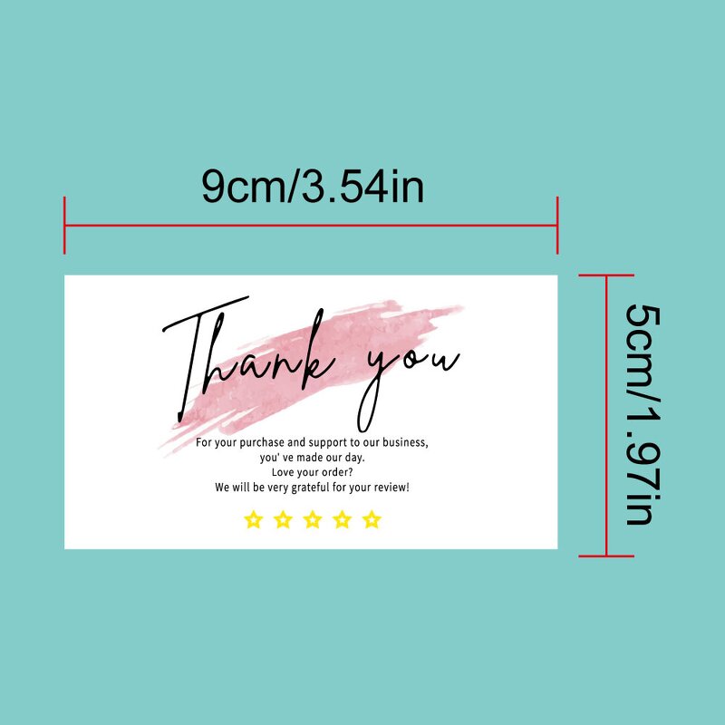 Thank You Card Manufacturer - OEM 50pcs/bag 5x9cm Lip Gorgeous