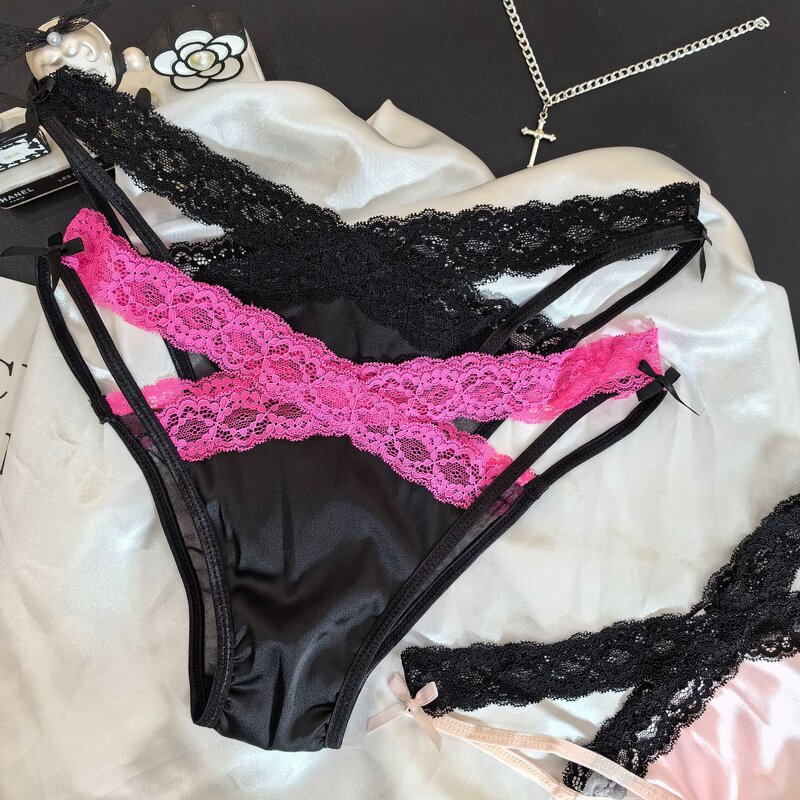 Thong Supplier - OEM High Quality Women Satin T-Back Lace