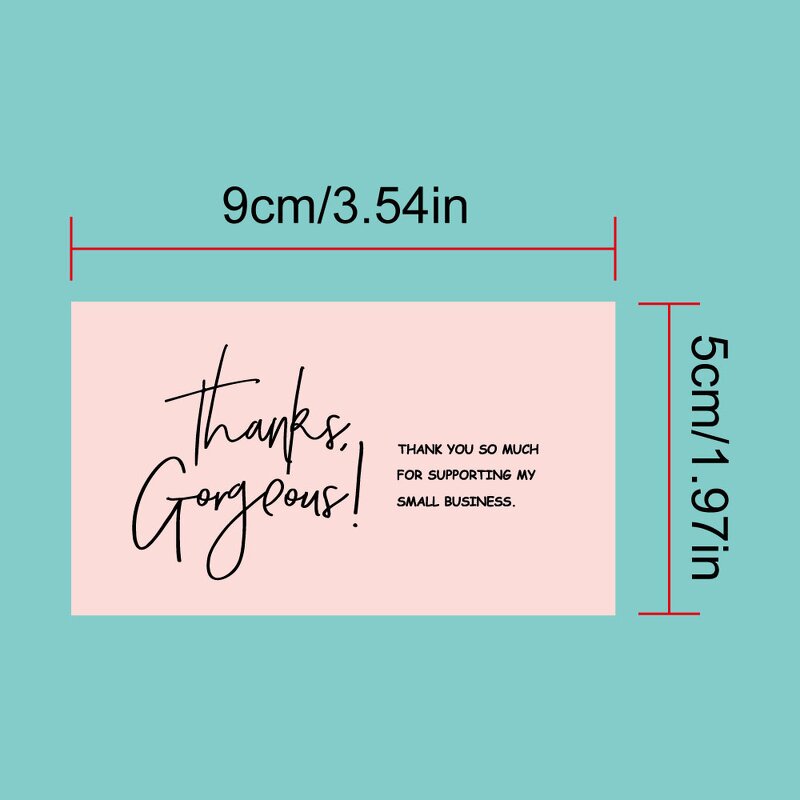 Thank You Card Manufacturer - OEM 50pcs/bag 5x9cm Lip Gorgeous