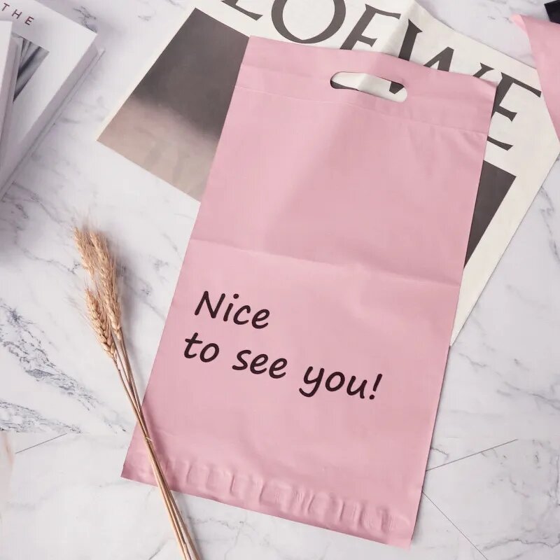 Poly Mailer Supplier - OEM Nice to See You 10 X13 Inch pink