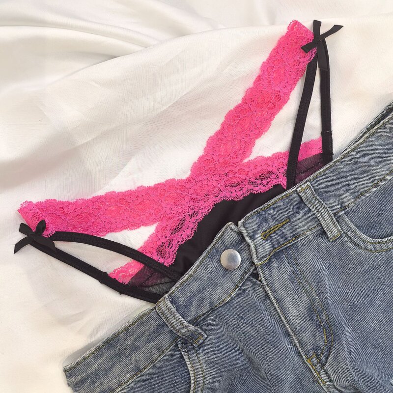 Thong Supplier - OEM High Quality Women Satin T-Back Lace