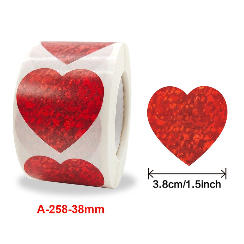 Valentine Sticker Manufacturer - OEM 2023 Red Heart Shape I love You
