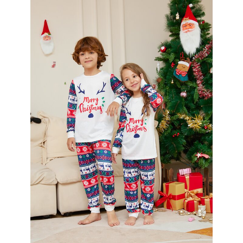 Christmas Pajamas Manufacturer - OEM 2024 New Year Sublimation Antler