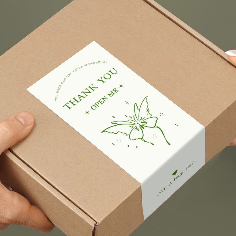 Packing Stickers Factory - OEM 15x6cm 50pcs/bag Open Me Best