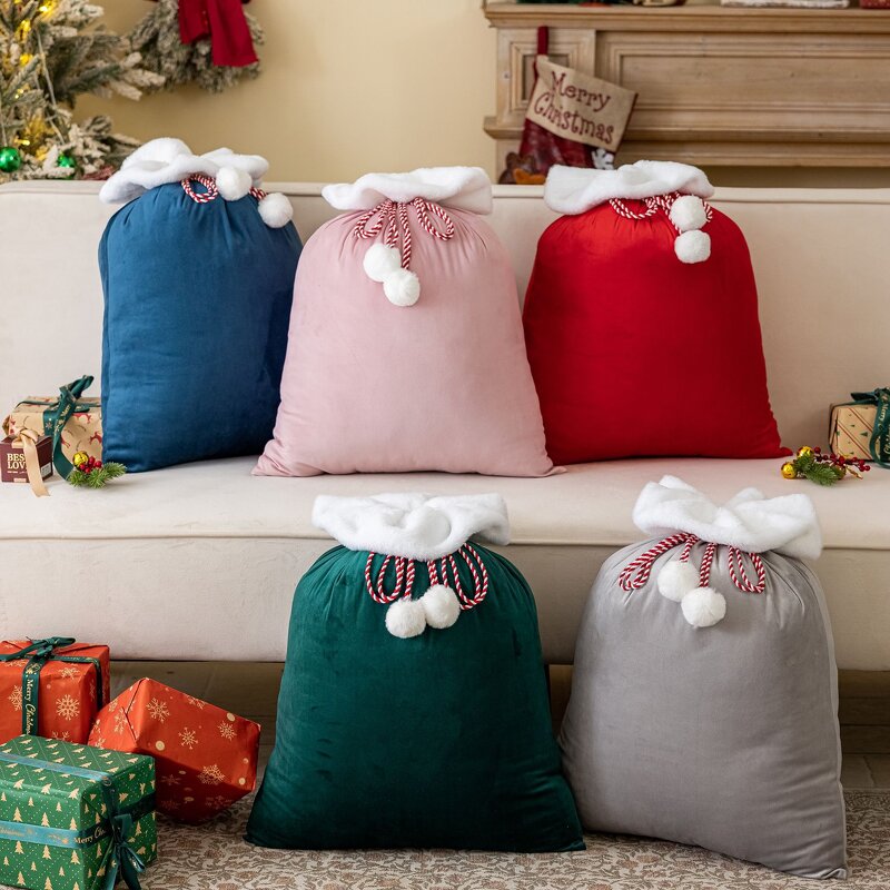 Christmas Bag Factory - OEM Wholesale Luxury Custom Velvet Drawstring