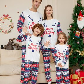 Christmas Pajamas Manufacturer - OEM 2024 New Year Sublimation Antler