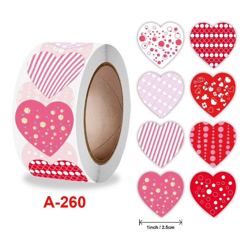 Valentine Sticker Manufacturer - OEM 2023 Red Heart Shape I love You